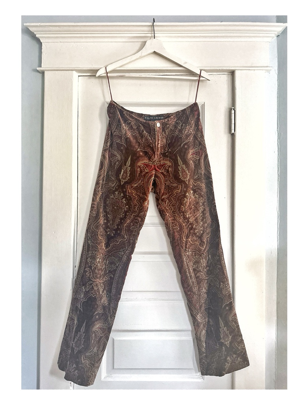 Vintage Ralph Lauren Paisley Velvet Trousers